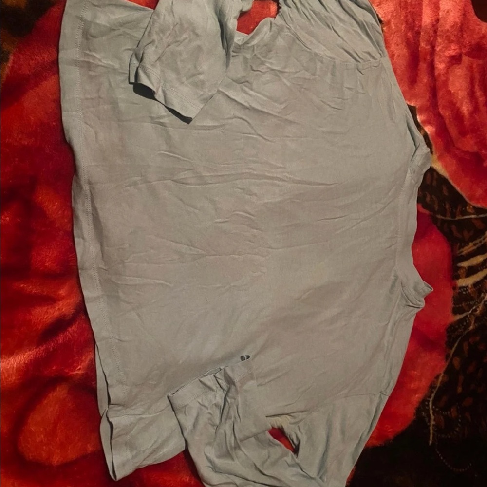 Light blue long sleeve women shirt